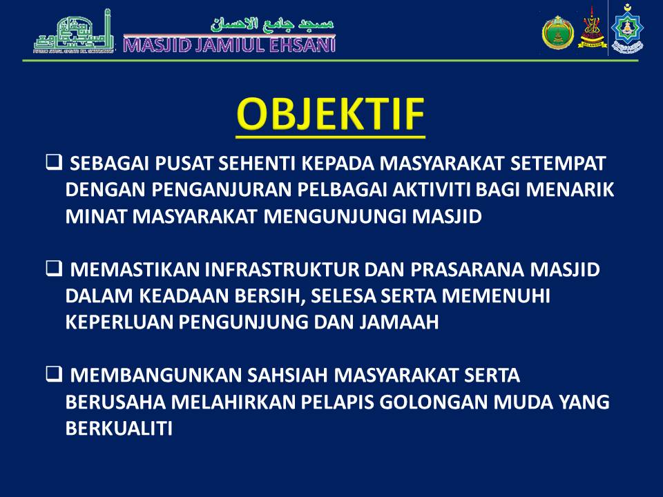 Poster Objektif Masjid Jamiul Ehsani